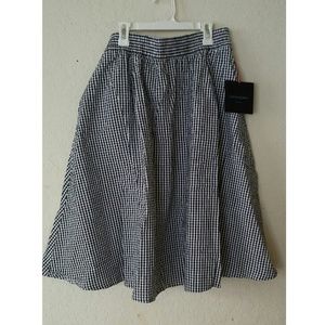 Cynthia Rowley Flowy B&W Skirt Midi size Large